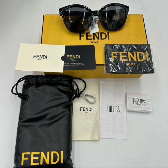 Unisex Fendi cat eye sunglasses made in Italy NWT main image 8